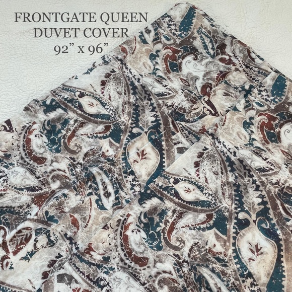 Beautiful FRONTGATE Queen Duvet Set- Portugal - Picture 2 of 7